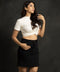 Black Straight Denim Skirt